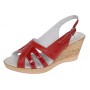 Sandale dama rosii din piele naturala box cu lac si talpa tip pana S89LR